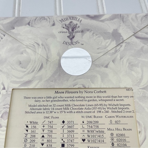 Mirabilia Designs Moon Flowers Vintage Fairy Cross Stitch Pattern Nora Corbett - Picture 5 of 5